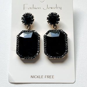 🔥 New Black Stone Dangling Earrings